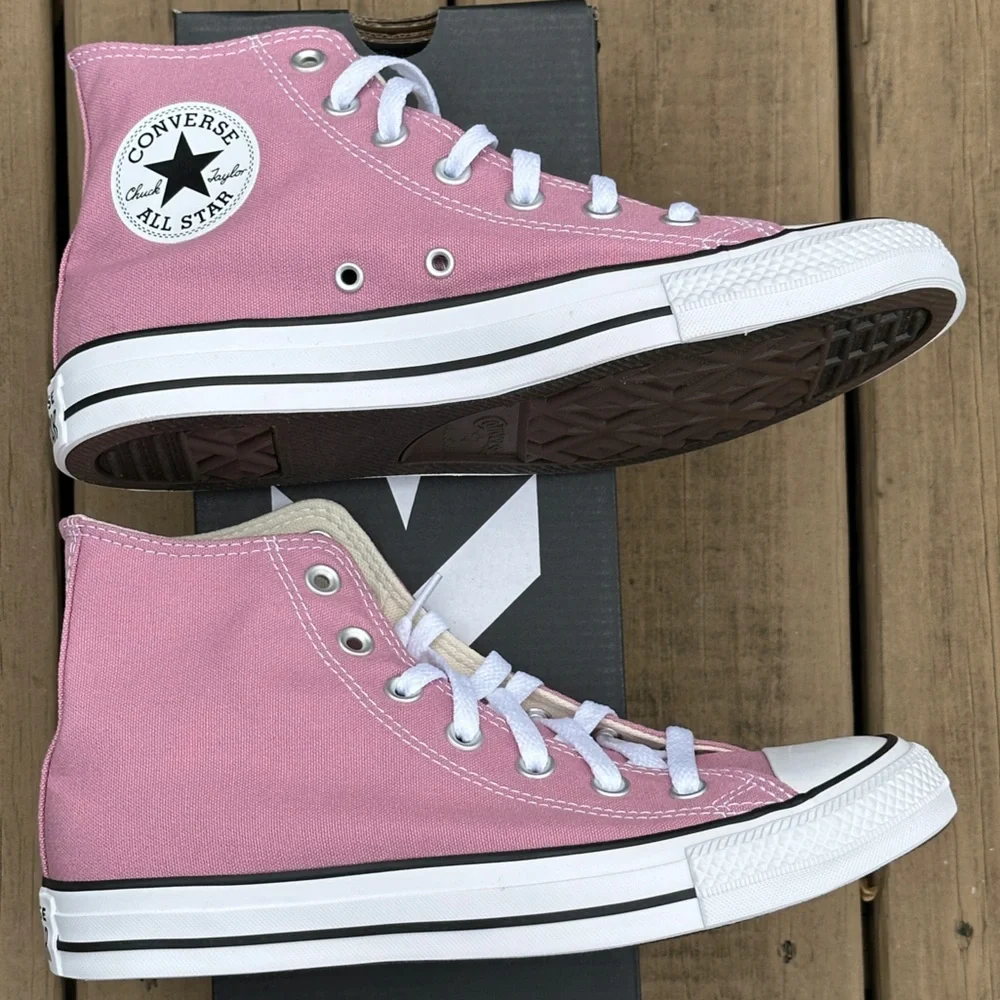 Converse CTAS High Pink Rose Canvas Casual Sneaker Womens 8 or Girls GS 6Y NEW